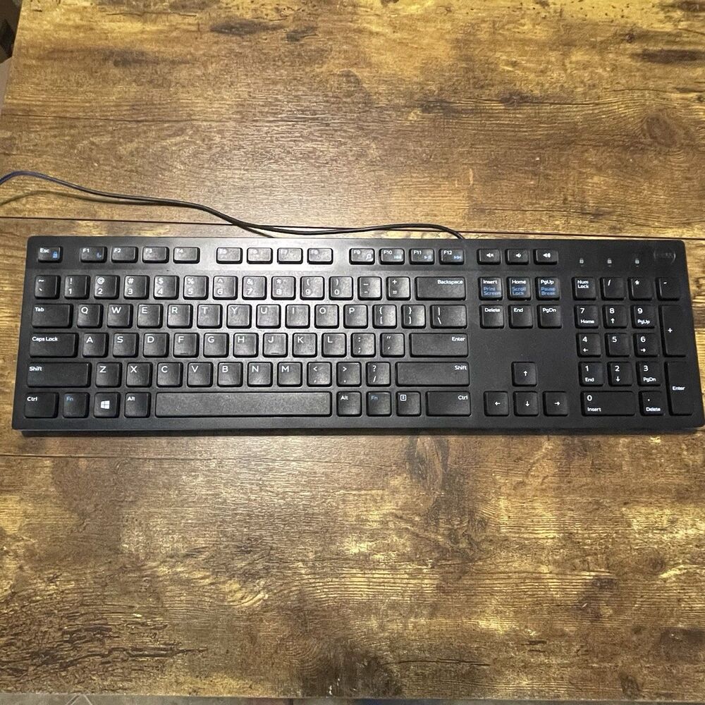 Dell KB216 Black Wired USB Slim Keyboard Full Size 0644G3 Office Work
